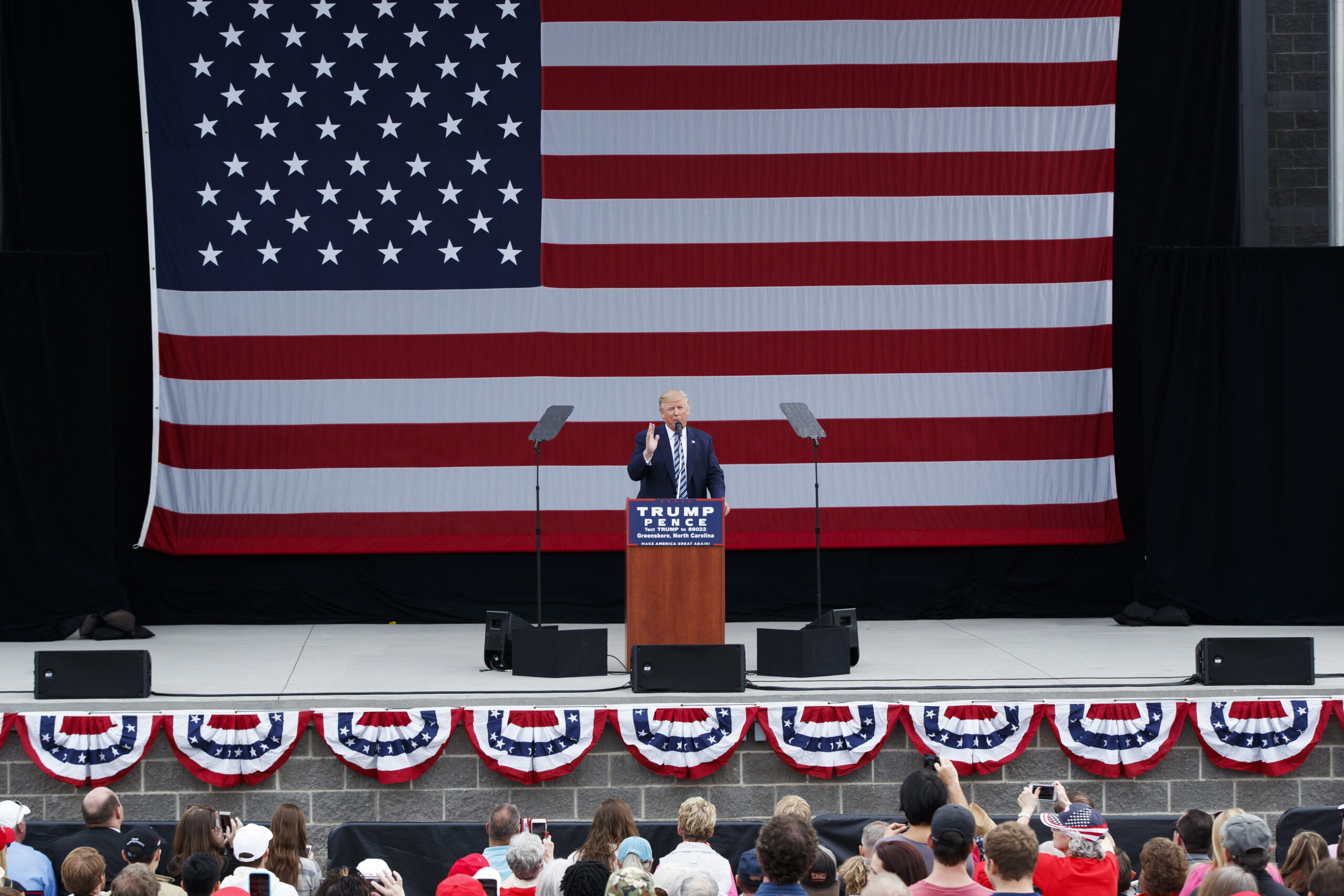 Republican presidential candidate Donald Trump speaks during a campaign rally, Friday, Oct. 14, 2016, in Greensboro, N.C. (AP)