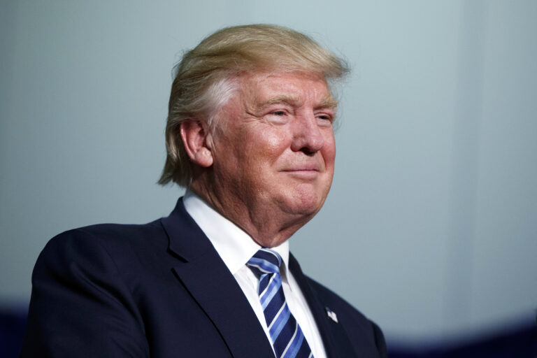 Republican presidential candidate Donald Trump speaks during a campaign rally, Friday, Oct. 14, 2016, in Charlotte, N.C. (AP Photo/ Evan Vucci) (AP)