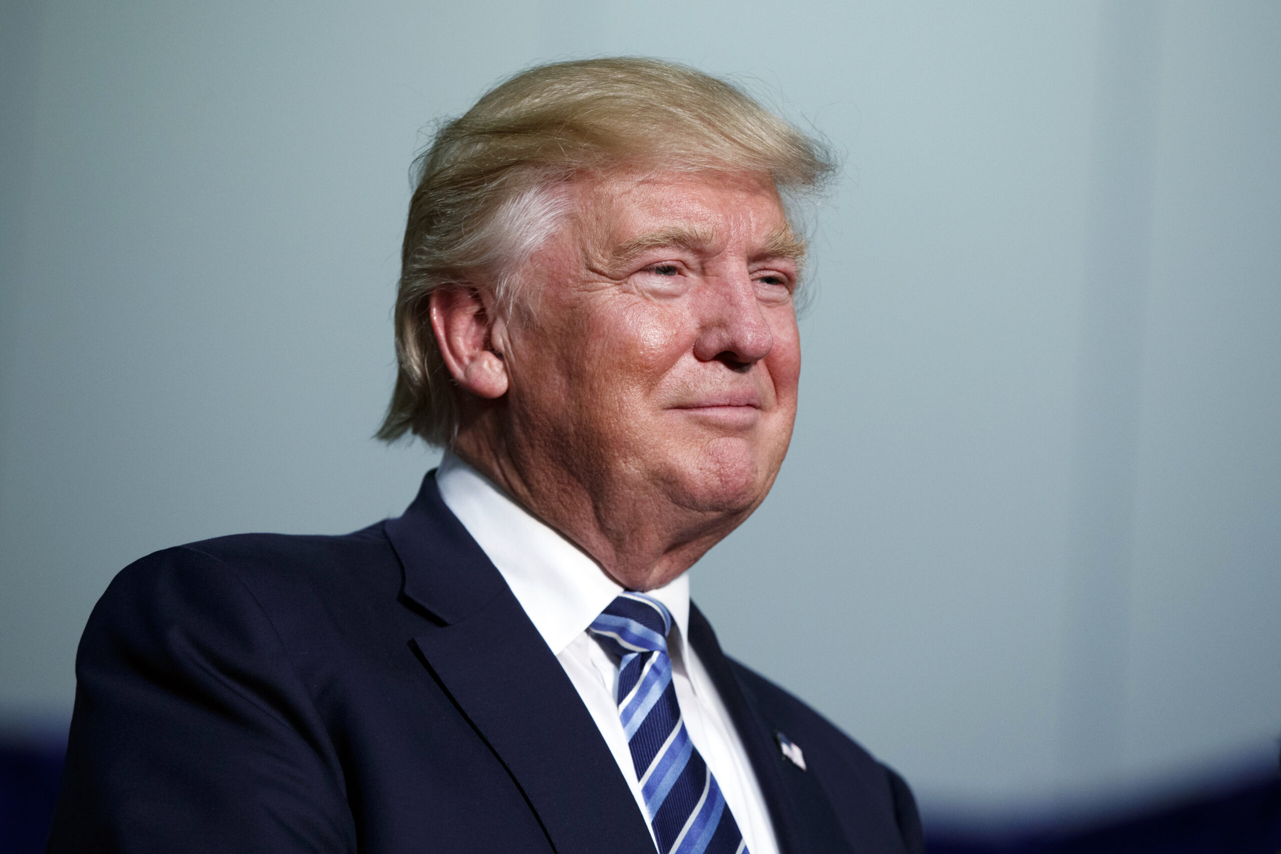 Republican presidential candidate Donald Trump speaks during a campaign rally, Friday, Oct. 14, 2016, in Charlotte, N.C. (AP Photo/ Evan Vucci) (AP)