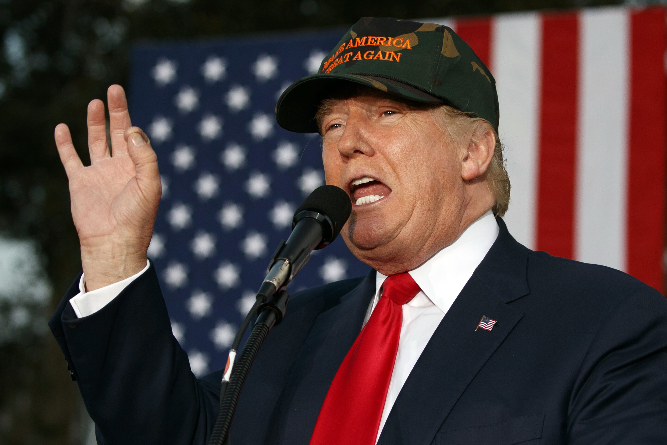 Republican presidential candidate Donald Trump speaks during a campaign rally, Tuesday, Oct. 25, 2016, in Tallahassee, Fla. (AP)