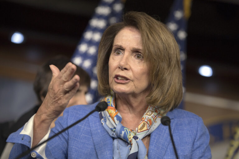 FILE - In this Aug. 11, 2016 file photo, House Minority Leader Nancy Pelosi, D-Calif. speaks at a news conference on Capitol Hill in Washington. Democrats trying to retake the House and Senate see new opportunity from the tape of Donald Trump talking about women in crude, predatory terms. The footage has already prompted ads in at least two House races as well as the hard-fought New Hampshire Senate contest, and may be giving new life to Democratic efforts to tie Republican candidates to the Republican presidential nominee.  (AP Photo/J. Scott Applewhite) (AP)