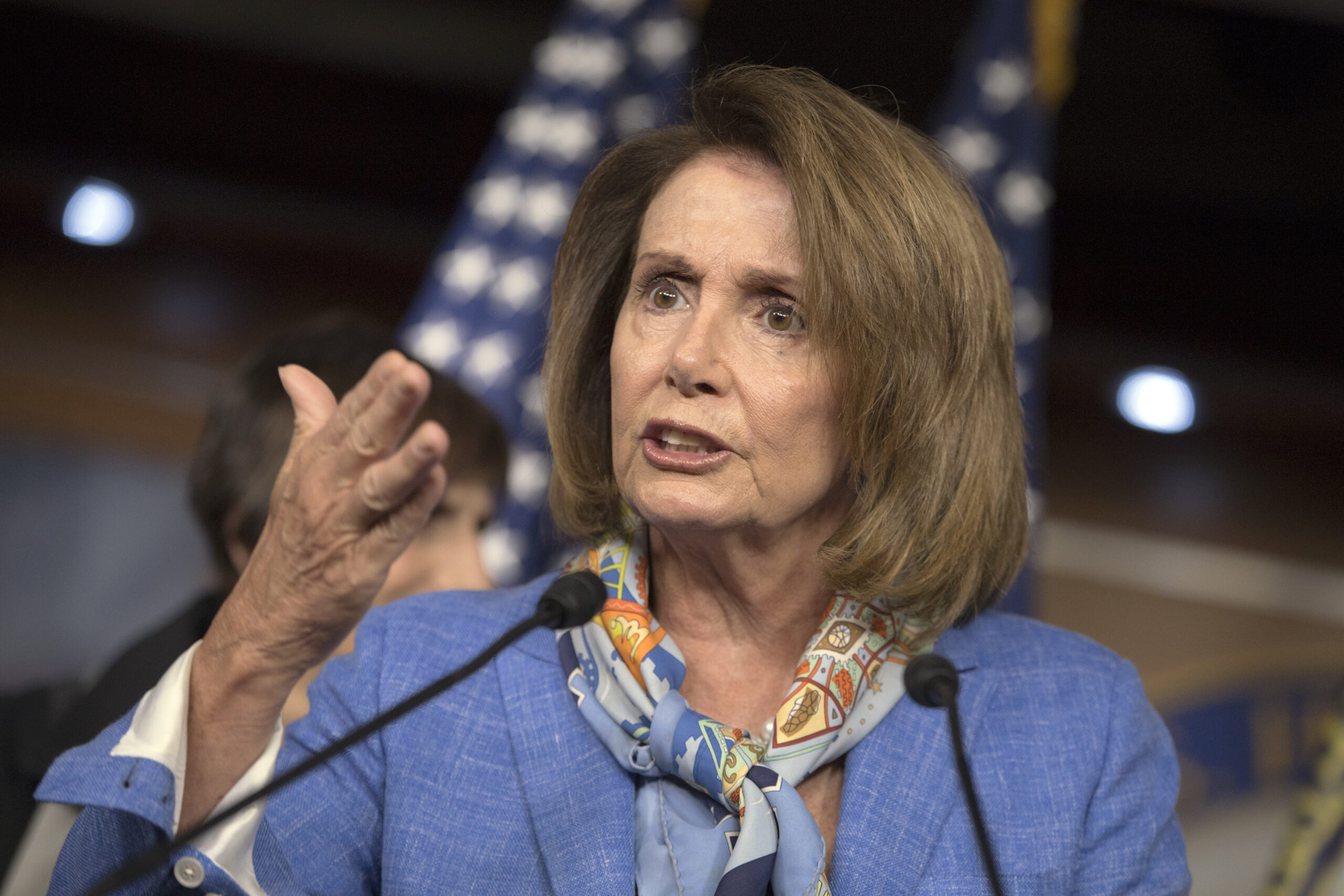 FILE - In this Aug. 11, 2016 file photo, House Minority Leader Nancy Pelosi, D-Calif. speaks at a news conference on Capitol Hill in Washington. Democrats trying to retake the House and Senate see new opportunity from the tape of Donald Trump talking about women in crude, predatory terms. The footage has already prompted ads in at least two House races as well as the hard-fought New Hampshire Senate contest, and may be giving new life to Democratic efforts to tie Republican candidates to the Republican presidential nominee.  (AP Photo/J. Scott Applewhite) (AP)