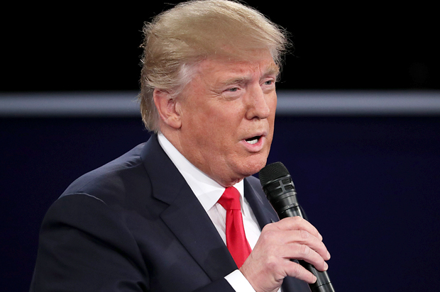 Donald Trump at the town hall debate on October 9, 2016 in St Louis, Missouri. (Getty/Chip Somodevilla)
