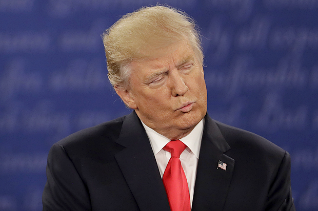 Donald Trump at the presidential debate in St. Louis, Sunday, Oct. 9, 2016. (AP/Patrick Semansky)