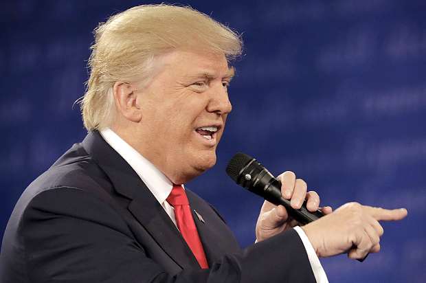 Donald Trump at the presidential debate in St. Louis, Sunday, Oct. 9, 2016. (AP/Patrick Semansky)