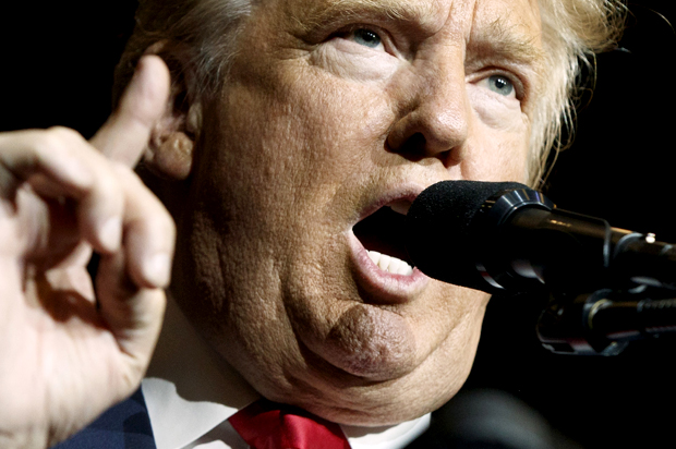 Republican presidential candidate Donald Trump speaks during a campaign rally at the South Florida Fairgrounds and Convention Center, Thursday, Oct. 13, 2016, in West Palm Beach, Fla. (AP Photo/ Evan Vucci) (AP)