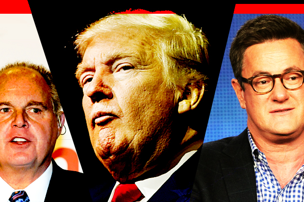 Rush Limbaugh; Donald Trump; Joe Scarborough (Getty/Ethan Miller/Reuters/Mike Segar/Getty/Frederick M. Brown/Salon)