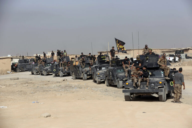 File - In this Saturday, Oct. 15, 2016 file photo, Iraq's elite counterterrorism forces gather ahead of an operation to re-take the Islamic State-held City of Mosul, outside Irbil, Iraq. Iraqi Prime Minister Haider al-Abadi announced the start of military operations to liberate the northern city of Mosul from Islamic State militants on Monday, launching the country on its toughest battle since American troops left nearly five years ago. (AP Photo/Khalid Mohammed, File) (AP)