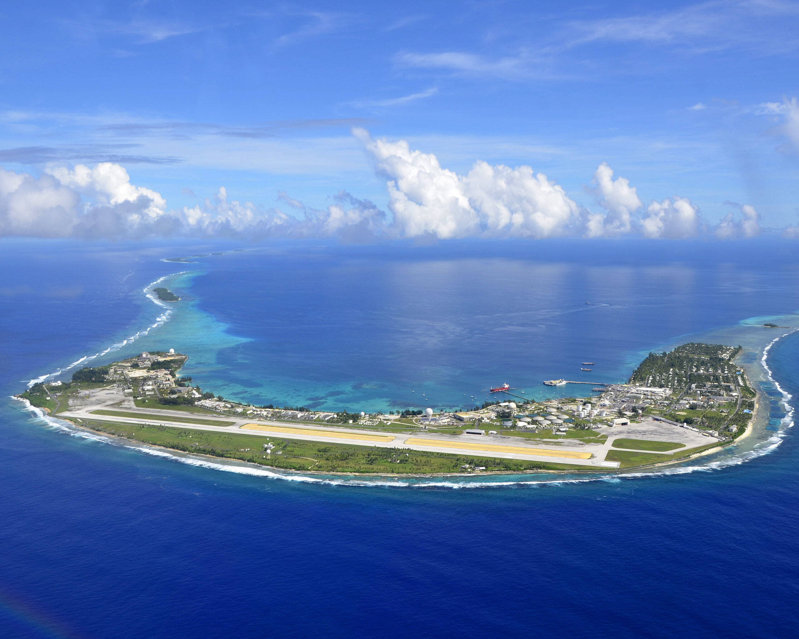 An aerial view of Kwajalein Atoll. (AP)