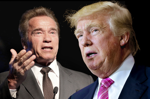 Arnold Schwarzenegger; Donald Trump (Getty/Quinn Rooney/Mandel Ngan/Photo montage by Salon)