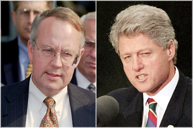 Ken Starr; Bill Clinton (AP/Spencer Tirey/Joe Marquette)