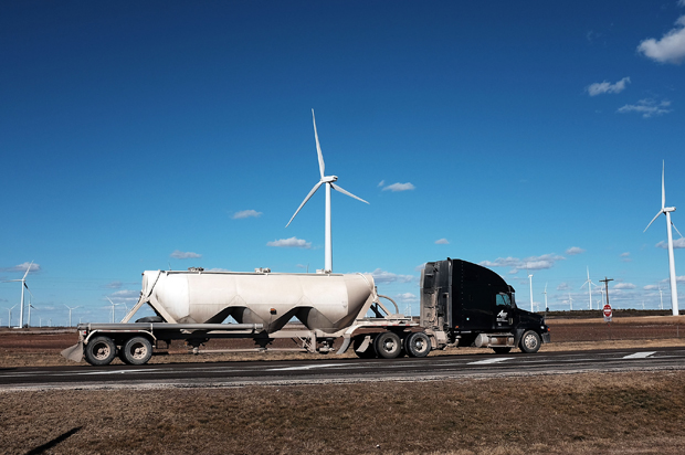 Wind turbines at a wind farm in Colorado City, Texas, January 21, 2016. (Getty/Spencer Platt)