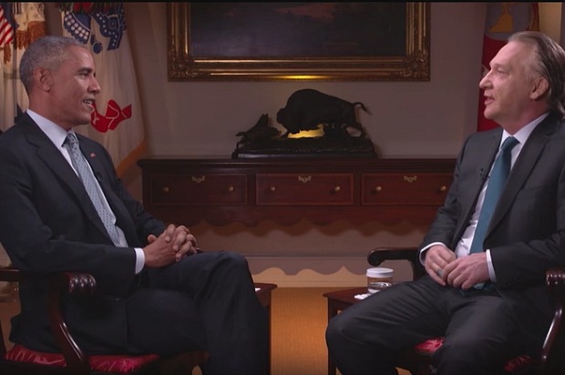 President Barack Obama and Bill Maher on "Real Time." (HBO)