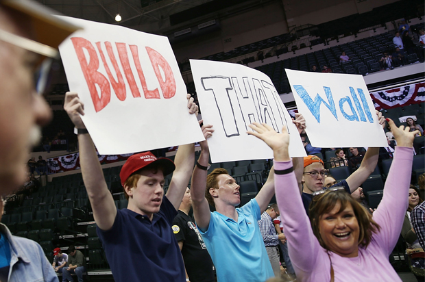 Trump supporters at a campaign rally (Getty/Joe Raedle)