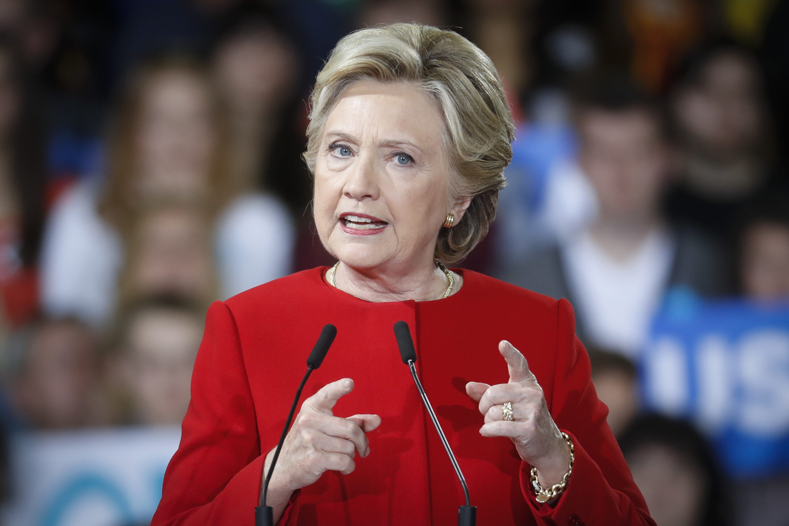 Democratic presidential candidate Hillary Clinton speaks at a campaign rally at Kent State University, Monday, Oct. 31, 2016, in Kent, Ohio. (AP Photo/John Minchillo) (AP)