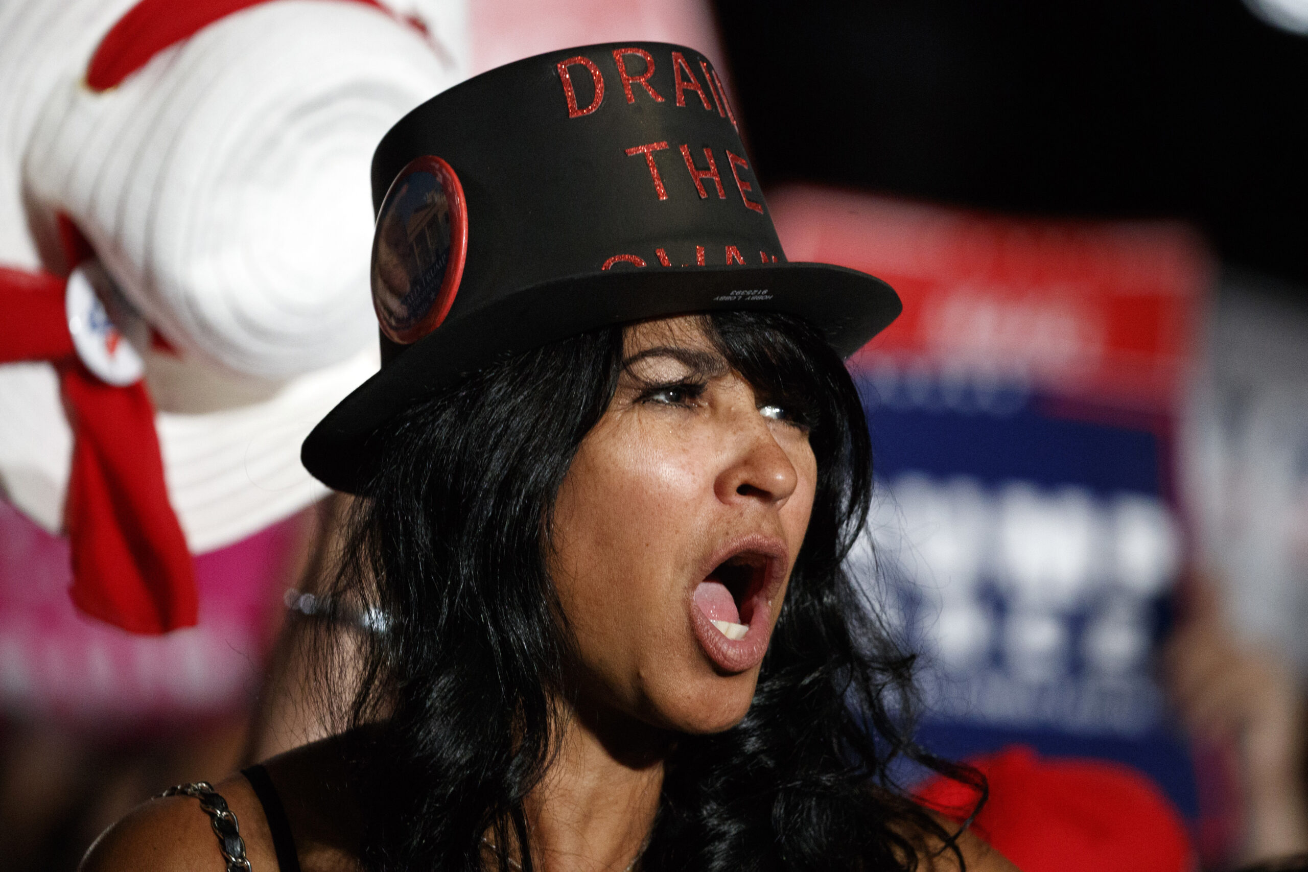 A supporter of Republican presidential candidate Donald Trump cheers during a campaign rally, Wednesday, Nov. 2, 2016, in Pensacola, Fla. ( (AP)