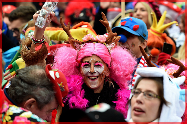 Revellers celebrate the start of the Carnival season in Cologne, on November 11, 2016. / AFP / PATRIK STOLLARZ        (Photo credit should read PATRIK STOLLARZ/AFP/Getty Images) (Afp/getty Images)