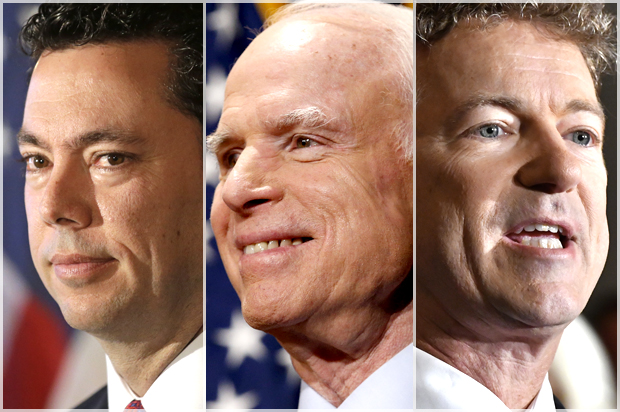Jason Chaffetz; John McCain; Rand Paul (AP/Rick Bowmer/Ross D. Franklin/Timothy D. Easley)