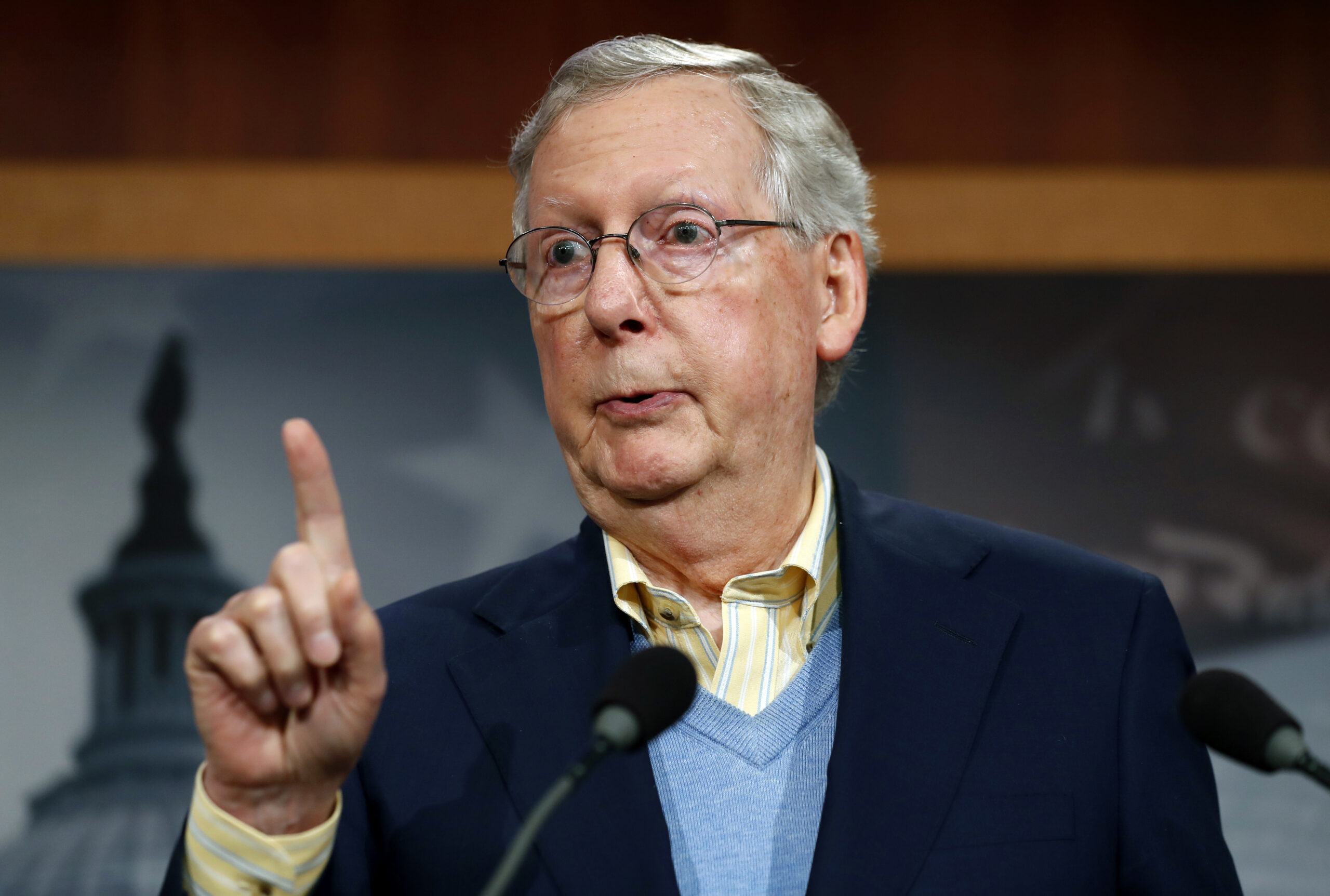 In this Nov. 9, 2016, photo, Senate Majority Leader Mitch McConnell of Ky. speaks during a news conference on Capitol Hill in Washington. (AP)