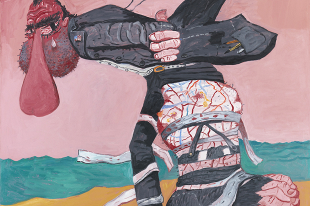 Detail of  "San Clemente" by Philip Guston. (The Estate of Philip Guston, Courtesy Hauser & Wirth; Photo: Christopher Burke Studio)