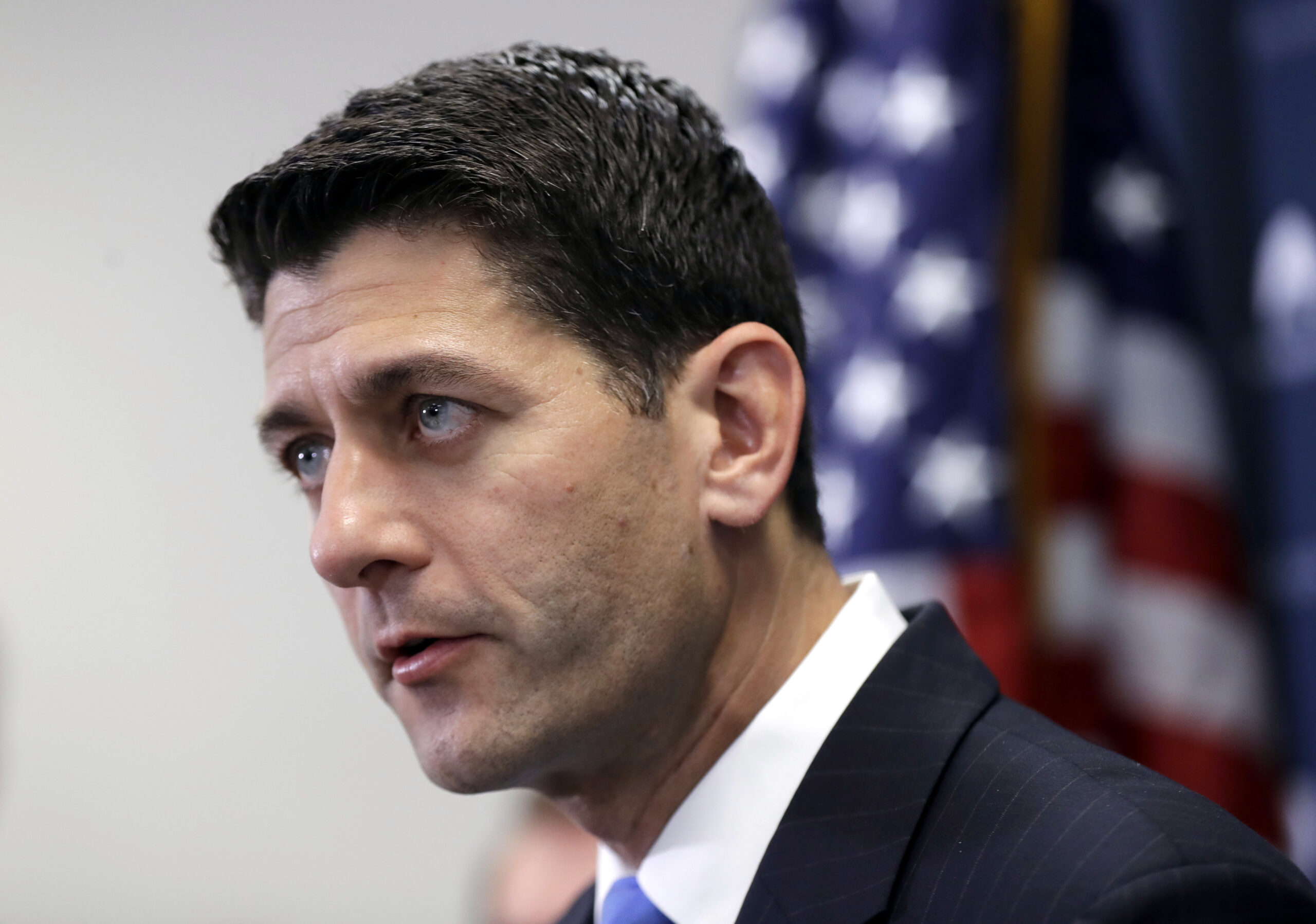 FILE - In this Sept. 21, 2016 file photo, House Speaker Paul Ryan of Wis. speaks during a news conference on Capitol Hill in Washington. Republicans seem likely to keep their House majority in the Nov. 8 elections, though it’s expected to shrink. (AP Photo/Manuel Balce Ceneta, File) (AP)