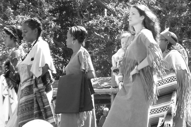 A photo of the author during the annual Shinnecock Indian Powwow.