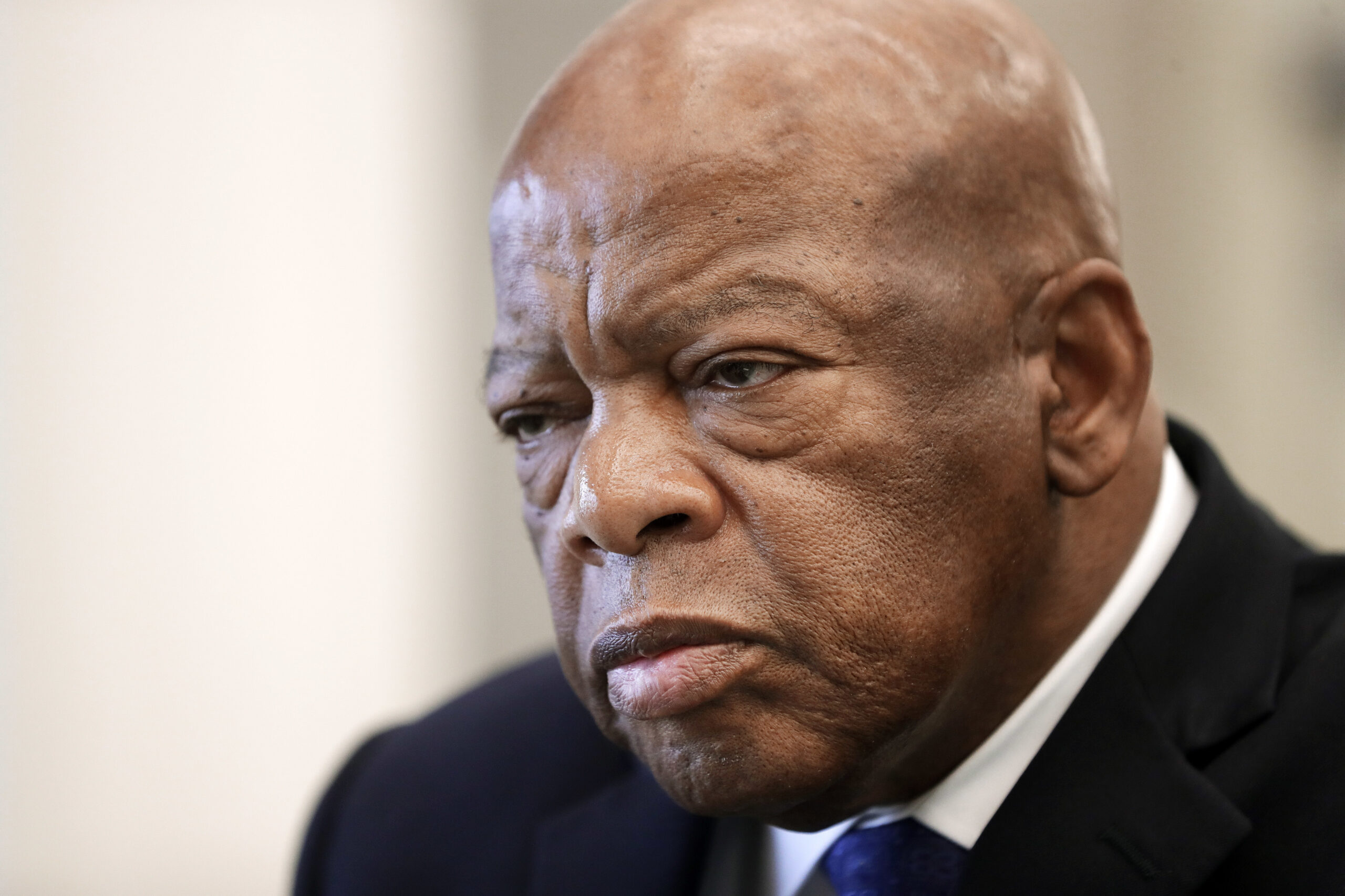 Rep. John Lewis, D-Ga., is interviewed at the Nashville Public Library Friday, Nov. 18, 2016, in Nashville, Tenn. Lewis will be honored this weekend in Nashville, where the civil rights leader once organized sit-ins at the city's segregated lunch counters. Lewis is being recognized with the Nashville Public Library Literary Award. (AP Photo/Mark Humphrey) (AP)