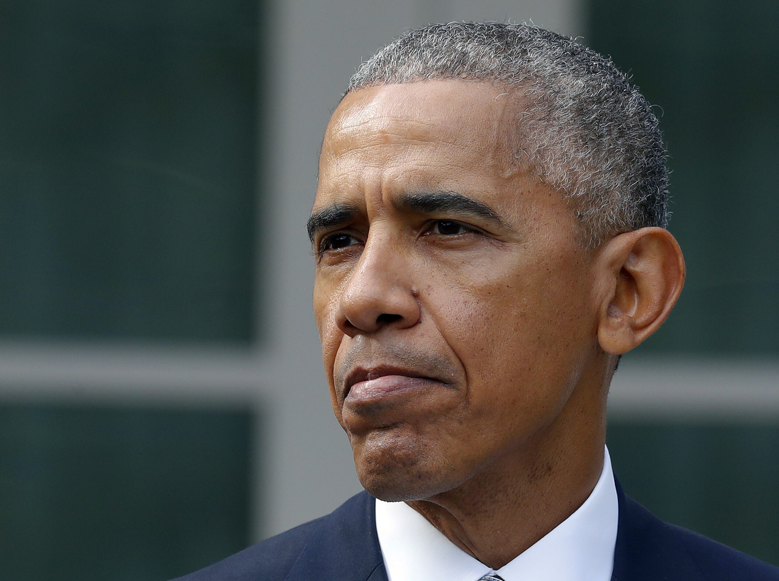 In this Nov. 9, 2016, photo, President Barack Obama pause while speaking in the Rose Garden of the White House in Washington. It was supposed to be his grand valedictory tour. Now Obama must use his last major trip abroad to try to calm shocked world leaders about the outcome of the U.S. election, and what comes next when Donald Trump is president. (AP Photo/Pablo Martinez Monsivais) (AP)