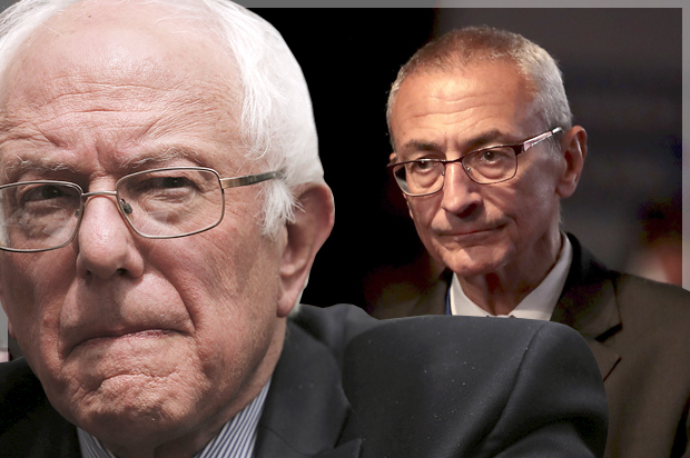 Bernie Sanders; John Podesta (Reuters/Lucas Jackson/Getty/Drew Angerer/Photo montage by Salon)