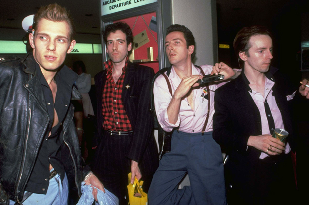 The Clash, at JFK Airport, May 26, 1981. (AP/David Handschuh)