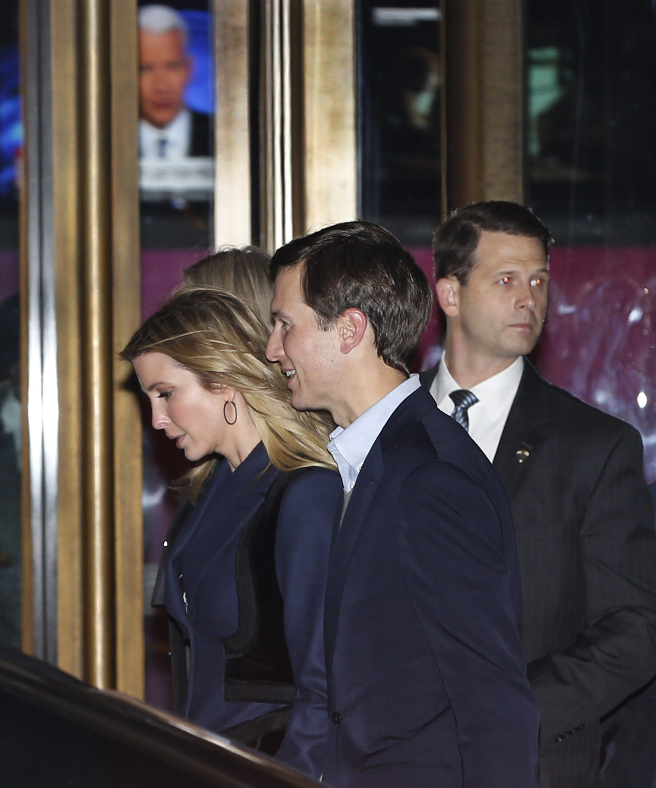Ivanka Trump and her husband Jared Kushner walk past the Paley Center for Media as they leave the 21 Club after dining with President-elect Donald Trump on Tuesday, Nov. 15, 2016, in New York. (AP Photo/Kathy Willens) (AP Photo/Kathy Willens)