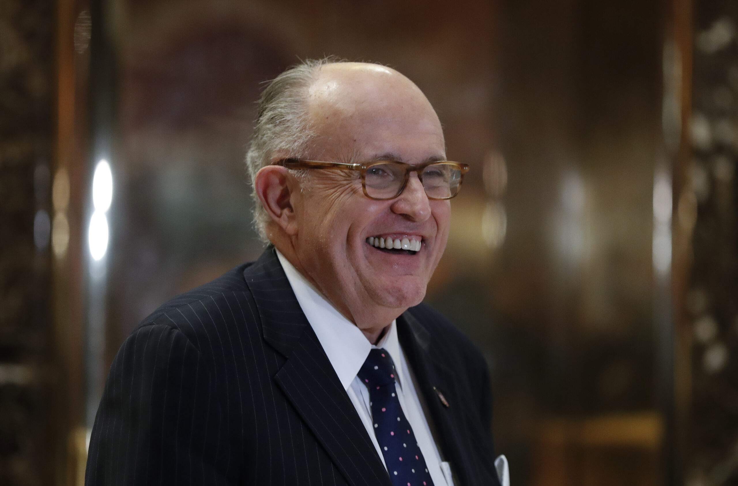 Former New York Mayor Rudy Giuliani arrives at Trump Tower, Wednesday, Nov. 16, 2016, in New York. (AP Photo/Carolyn Kaster) (AP)