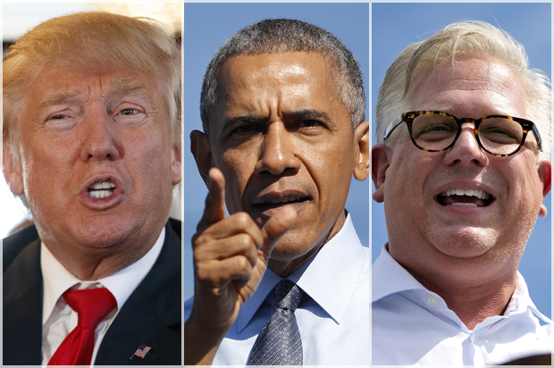 Donald Trump; President Obama; Glenn Beck (AP/Evan Vucci/Pablo Martinez Monsivais/Jacquelyn Martin)