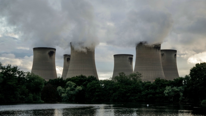Drax power station in rural England is the world's biggest customer for industrial wood pellet producers. (Rajan Zaveri/Climate Central)