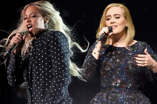 Beyoncé; Adele (Getty/Justin Sullivan/Kevin Winter/Photo montage by Salon)