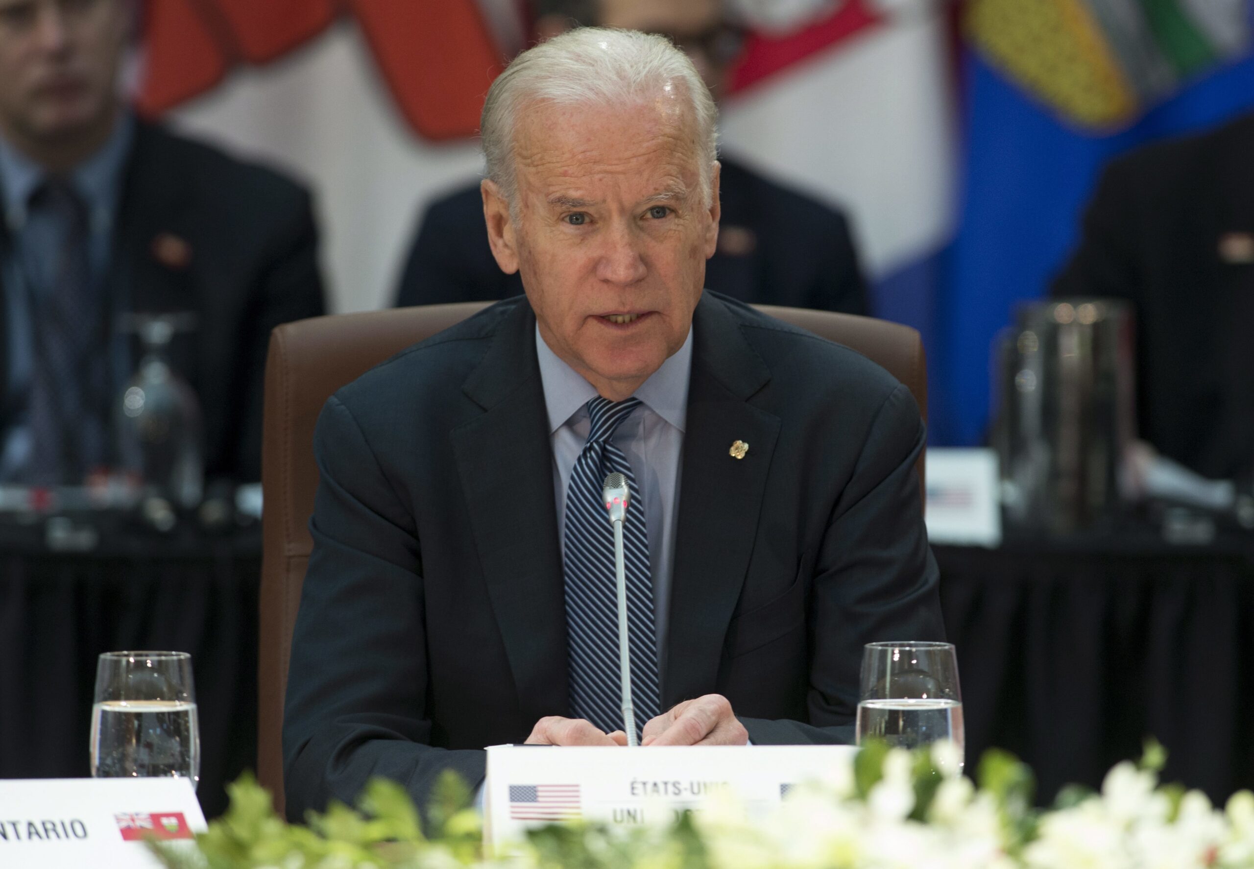 U.S. Vice-President Joe Biden speaks at the First Ministers' and National Indigenous Leaders' meeting in Ottawa, on Friday, Dec. 9, 2016. (AP)