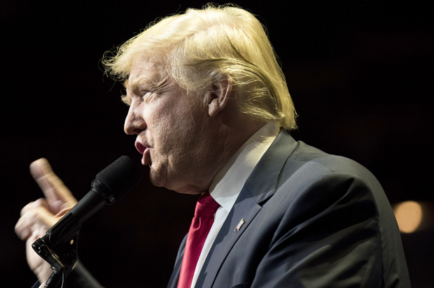 Donald Trump speaks on October 13, 2016 in Cincinnati, Ohio. (Getty/Ty Wright)