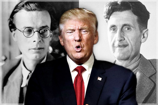 Aldous Huxley; George Orwell; Donald Trump (AP/John Locher)