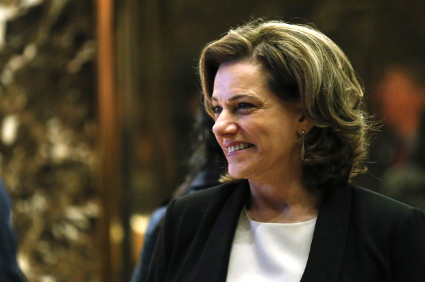 KT McFarland, President-elect Donald Trump's selection to be deputy national security adviser, steps off the elevator after meetings at Trump Tower on December 5, 2016 in New York. / AFP / KENA BETANCUR        (Photo credit should read KENA BETANCUR/AFP/Getty Images) (Getty/Kena Betancur)