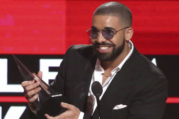 Drake at the American Music Awards in Los Angeles. (Matt Sayles/Invision/AP)