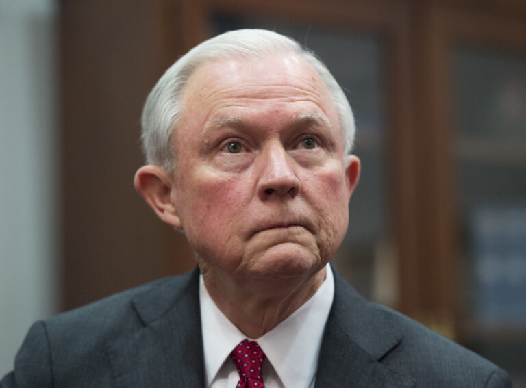 In this Nov. 29, 2016 photo, Attorney General nominee Sen. Jeff Sessions, R-Ala., is shown while meeting with Sen. Charles Grassley, R-Iowa, Chairman of the Senate Judiciary Committee, on Capitol Hill in Washington. A failed voting fraud prosecution from more than 30 years ago is likely to re-emerge as a contentious issue during Jeff Sessions’ confirmation hearing for attorney general.  The 1985 prosecution involved three black civil rights activists accused of tampering with large numbers of absentee ballots in rural Perry County, Alabama. The defendants argued that they were assisting voters who were poor and uneducated. They were acquitted within hours.  (AP Photo/Molly Riley) (AP)