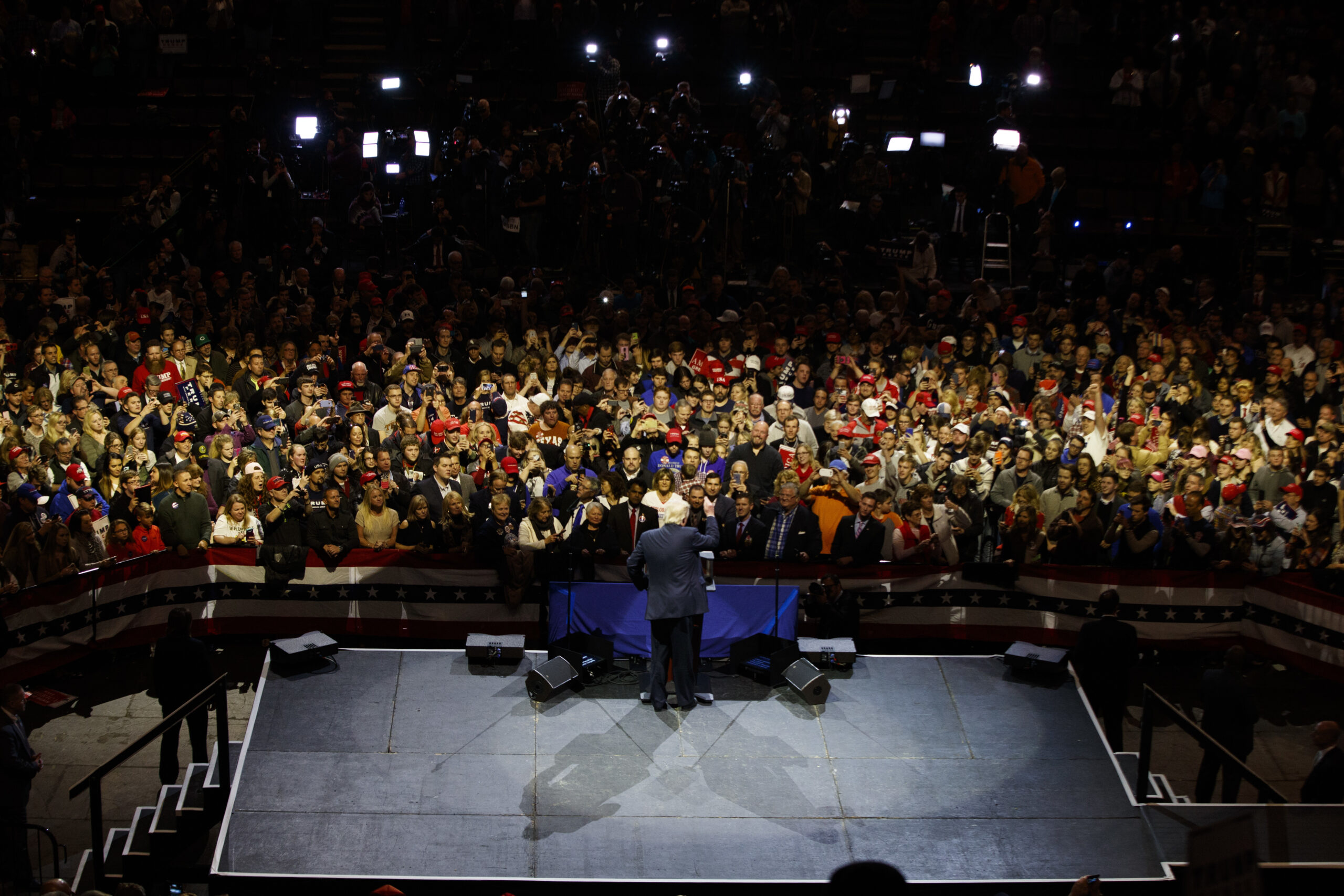 President-elect Donald Trump gestures as he speaks during a "USA Thank You" tour event, Thursday, Dec. 1, 2016, in Cincinnati. (AP)