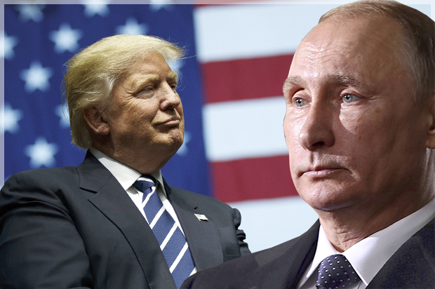 Donald Trump; Vladimir Putin (Getty/Drew Angerer/AP/Photo montage by Salon)