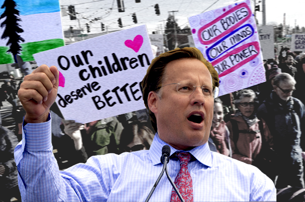 Dave Brat; Women's March (AP/Carolyn Kaster/Elaine Thompson)