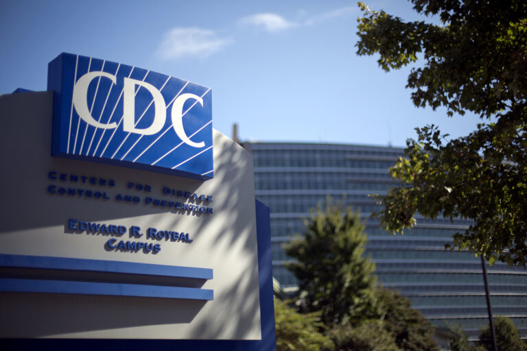 FILE - In this Oct. 8, 2013, file photo, a sign marks the entrance to the federal Centers for Disease Control and Prevention (CDC) in Atlanta. The canceled federal conference on climate change and health problem is back on but apparently minus the federal government. Former Vice President Al Gore, the University of Washington, the Harvard Global Health Institute and the American Public Health Association are resurrecting a climate change and health conference set for next month that the Centers for Disease Control and Prevention had planned then canceled in December. (AP Photo/David Goldman, File) (AP)