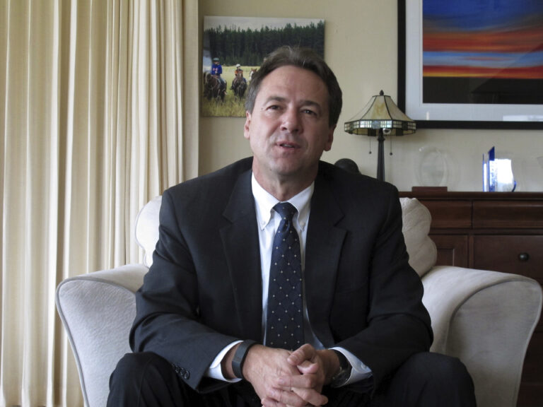 FILE - In this Oct. 11, 2016, file photo, Montana Gov. Steve Bullock listens to a reporter's question at the governor's residence in Helena, Mont. Congressional Republicans’ drive to repeal the 2010 health care law has financial and political repercussions for GOP leaders in the states and gives Democrats potential openings as they struggle to reclaim power lost during President Barack Obama’s tenure. (AP Photo/Matt Volz, File) (AP)