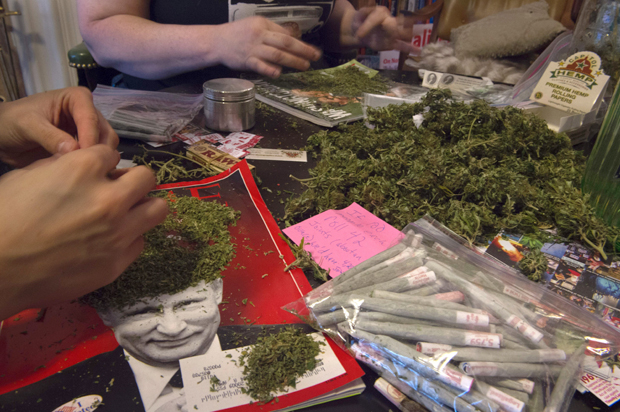 The DC Marijuana Coalition, which plans to hand out around 4200 joints of legally grown cannabis on Inauguration Day. (Getty/Paul J. Richards)