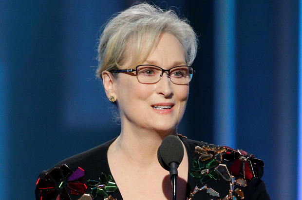 Meryl Streep accepts the Cecil B. DeMille Award during the 74th Annual Golden Globe Awards show in Beverly Hills, California, U.S., January 8, 2017. (Reuters/Paul Drinkwater)