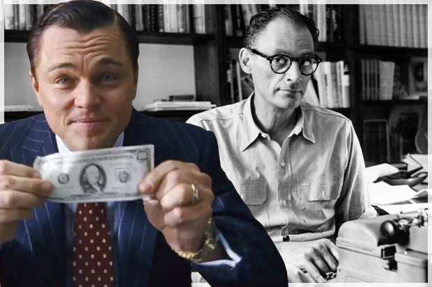 Leonardo DiCaprio in "The Wolf of Wall Street;" Arthur Miller (AP/Paramount Pictures)