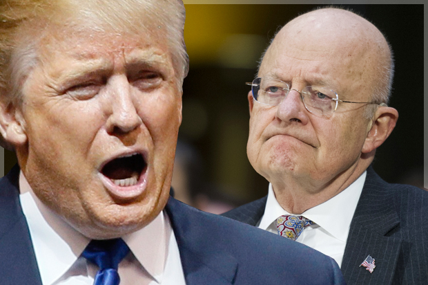 Donald Trump; James Clapper (Reuters/Rick Wilking/AP/Cliff Owen/Photo montage by Salon)